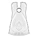 Pixnor Beard Apron Gather Cloth Bib Facial Hair Trimmings Catcher Cape Sink (White)