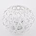 Produktbild Windlicht Country Flair Design Kugel Rattan Glas Landhaus (22x30x30cm, Weiss)