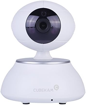 Dome IP Camera Wireless WIFI Surveillance Security System HD 720P Pan Tilt Indoor Home Video Baby Pet Monitor with Two-way Audio, Motion Detection, Day and Night Vision (White)