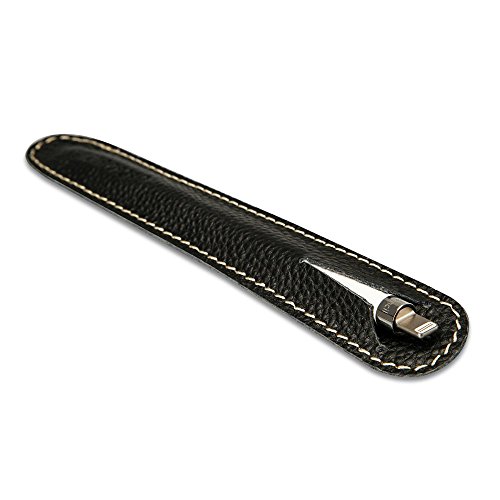 Jisoncase ELEGANT Apple Pencil Halter aus echtem Leder, schwarz, apple iPad Pro 12.9/ 9.7 Stift Lederhülle JS-APL-01K10 - 3
