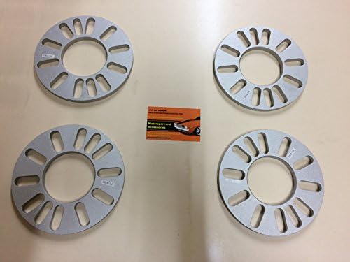 motorsportandaccessories 9MM WHEEL SPACERS SHIMS X 4 FULL SET OF SOLID ALLOY WHEEL SPACERS 4 AND 5 STUD - UNIVERSAL FIT