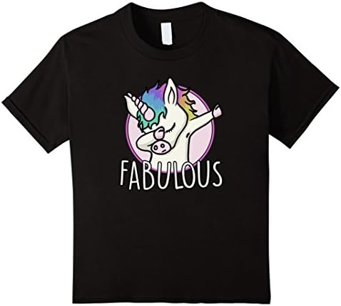 Cute Shirts For Teen Girls - Fabulous Dabbing Unicorn Shirt Kids 12 Black
