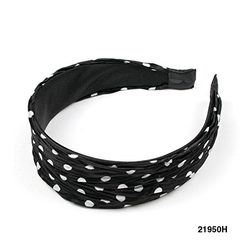 Punktierter Haarreif (schwarz/weiß)