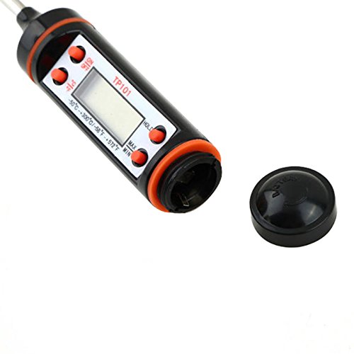 Digital-Thermometer mit LCD Display und Sonde Edelstahl Lange für Messen Temperatur Netzteil Unterstützung Automatische Abschaltung - 3