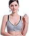 TANZKY® Women's Support Maternity And Nursing Underwear Front Closure Sleep Bra (XL, Gray)