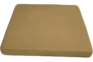 GGoty Cuscino per sedia da esterno, 45 x 45/50 x 50 cm, impermeabile, spesso, per sala da pranzo, per casa, patio, interni (40 x 40 x 8 cm, caffè chiaro)
