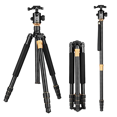 Preisvergleich Produktbild Stativ, zabert DSLR Stativ mit Kopf, 58-inch Professionelle SLR Stative für Canon Nikon Sony Outdoor Fotografie, Heavy Duty