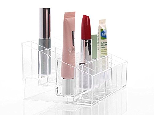 Westeng Kosmetik-/Make-up-Ständer, Organizer, Acryl, klar, Lippenstift-Halter, Ständer mit 24 Abschnitten - 2