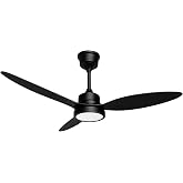 Tavan Vantilat&ouml;r&uuml; LED Armat&uuml;r 132cm 64W, APP ve Kumanda Kontroll&uuml;, 6 Kademeli Fan, 3 Işık Rengi Tersine D&ouml;n&uuml;ş &Ouml;zellikli, Gece