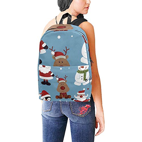 Preisvergleich Produktbild Weißer Schneemann Winter Maskottchen klassischer Netter wasserdichter Laptop Daypack sackt Schulehochschule Rucksack Rucksäcke Bookbag für Kinderfrauen EIN Männer Reisen mit Reißverschluss innerer