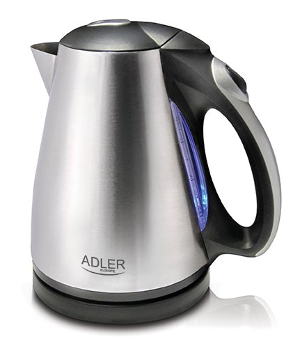 Adler AD 1238 Wasserkocher 1,8 L, silber/schwarz