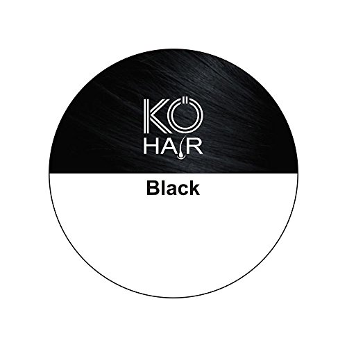 KÖ-HAIR FIBERS Haarverdichtung, Schütthaar, Streuhaar für lichtes Haar und Teilglatze 12g Farbe Schwarz - 2