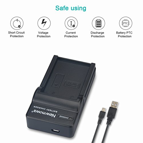 Newmowa Batterie EN-EL5  2  et Chargeur Micro USB Portable Kit pour Nikon Coolpix P530  P520  P510  P100  P500  P5100  P5000  P6000  P90  P80