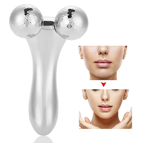 Preisvergleich Produktbild Mikrostrom Gesichtsmassagegerät, Gesichts Roller für Hautstraffung Massage, Hautstraffung, Doppelkinn Entfernen Massageroller für Gesicht und Körper, mit Micro Solar Panel, Wasserdichte