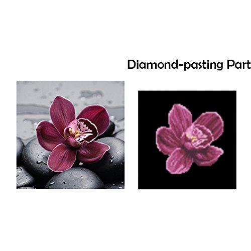 aihome DIY Diamant Malerei Blume Full Diamond Kreuzstich Kristall Diamant Sets Diamant Stickerei Home Dekoration, C - 2