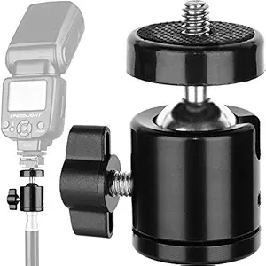 Action Pro 1/4? Swivel Mini Ball Head Screw Tripod Mount Compatible with DSLR Camera Camcorder Light Bracket