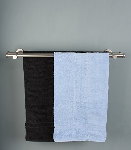 Doppelte Handtuchstangen Ø 20 mm, Länge: 80 cm, gebürsteter Edelstahl – komplett