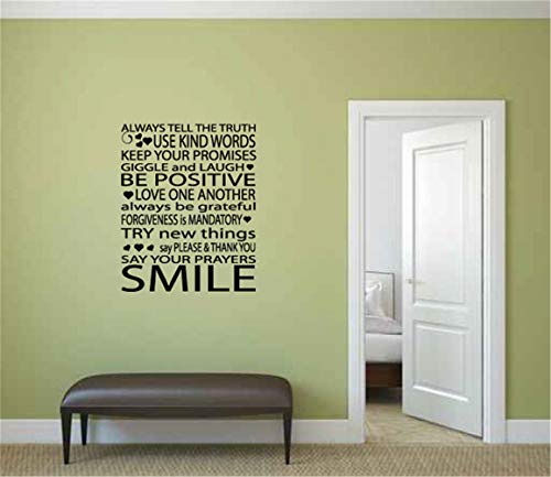 Boys Wall Stickers for Bedroom Planet Wall Stickers Wall Decal Quote The Rules of Family Life for Living Room Bedroom