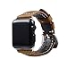 Produktbild Apfel Uhrenarmbänder AIRED 38mm Smartwatch Zubehör Ersatz Uhrenbänder mit Best Echtes Leder und großem Metall Verschluss für alle Apple Watch Sport Edition (Dark Brown - 38mm)