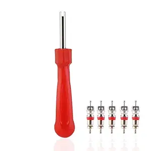 OULII Tyre Valve Core Remover Removal Tool Key 5 Valve Cores for Car Bike Motorbike Truck Motorcycle Professional