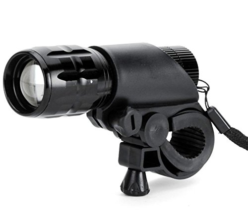 LED Fahrrad Lampe Vorne Abnehmbar Mit Standlicht Und Halterung Im Set, Von Combike - Bicycle MTB Front Licht Leuchte CREE Batterie Betrieben Sehr Hell