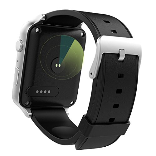 Smartwatch Yarrashop Phone Uhr mit Herzfrequenzmonitor Bluetooth Uhr Support SIM Watch Phone for Android Samsung Galaxy S3/S4/S5/Note2/Note3/Note4 HTC Sony LG Xiaomi Huawei ZUK and iPhone 5/5C/5S/6/6S Silber - 3