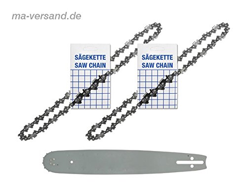 Preisvergleich Produktbild 2 Sägeketten + 1 Schwert passend Husqvarna 550 38cm (ZK58A73SC-E56)