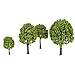 Price comparison product image 4pcs 3.54 inch - 7.1 Inch Scenery Landscape Model Trees - Light Green