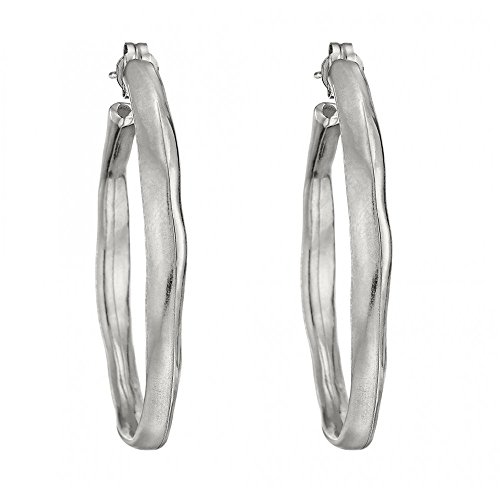 Uno de 50PEN0419MTL0000U Women's Creole Earrings Silver-Plated, Alloy Steel, No Gemstone