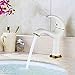 Produktbild AOLI Messing Wasserhahn Waschbecken von hoher Qualität einzigartiges Design Bad Badewanne Wasserhahn Sola Leverage Gold und Weiß Abfall Waschbecken Wasserhahn