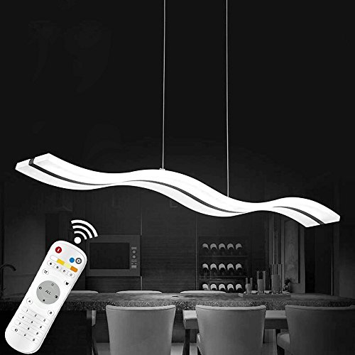 Preisvergleich Produktbild KJLARS Dimmbar Pendelleuchte Moderne Pendellampe LED Acryl Hängelampe Hängeleuchte Esstisch Wohnnzimmer Schlafzimmer