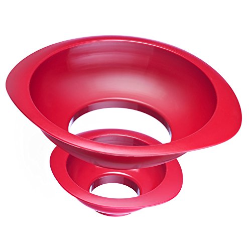 Westmark 2 Einmach-/Marmeladen-Doppeltrichter, Einfüllstutzen-Durchmesser: 3,7/7,5 cm, Kunststoff, Rot, 11552270 - 3