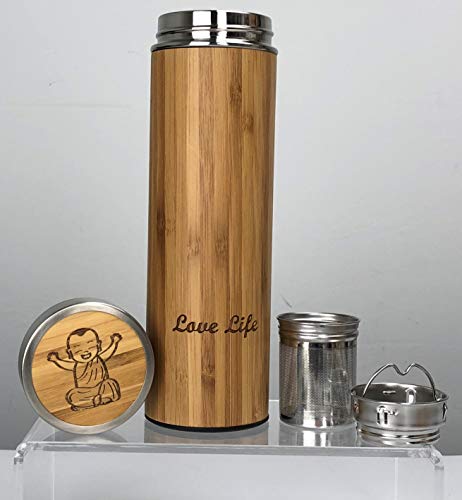 Termo de bambú natural