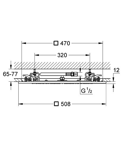 GROHE Rainshower F-Series 20″ Deckenbrause 27286000 - 2