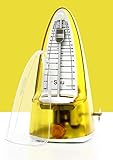 Está diseñado en un clásico estilo piramidal. Adecuado para practicar piano, violín, guitarra, bajo, batería y otros instrumentos. El péndulo se puede golpear de 40 a 208 veces por minuto
