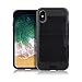 Produktbild iPhone X Hülle, Ultra dünne Rüstung weiche schroffe Karten-Kasten-Abdeckung für iPhone X Telefon-Kasten TPU + PC Hülle Fall für iPhone (Schwarz)