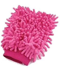 Vroom Customs Double Sided Microfiber Hand Gloves Duster Super Soft Absorbent for Home, Office, Kitchen, Windows, Vehicle/Car, Bike, Two-Wheeler Cleaning & Washing Purpose