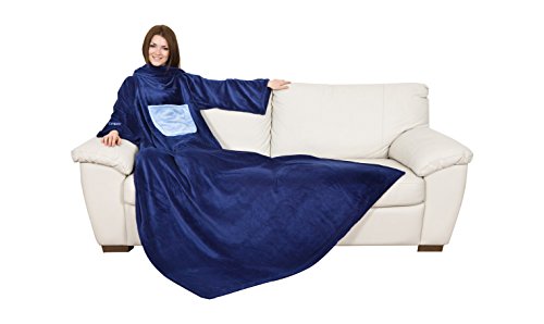 Coperta con le maniche in morbido pile. KANGURU DELUXE