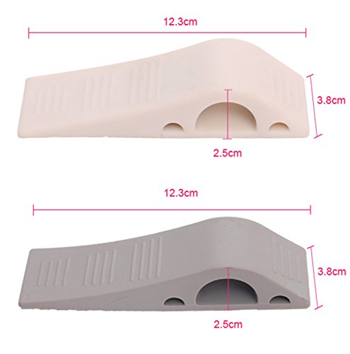 Türstopper 2-er Set Rutschfest Türkeil Keilform Tür Stopper Keil in Weiß von Design61