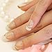 Bling Art False Nails French Manicure White Glitter 24 Full Cover Medium Tips UK