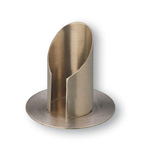 Kerzenständer, Messing matt gebürstet und vernickelt, 4 cm
