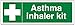 Produktbild vsafety 31039 ax-s Asthma Inhalationsgerät-Erste Hilfe Allgemeine Schild, selbstklebend, Landschaft, 300 mm x 100 mm, grün