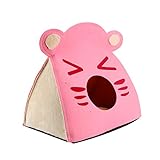 HFF Katzenstreu, Katzenschlafsack, Vier Jahreszeiten Universal, Katzenhaus, Katzenhaus, Tiernest, Tierbedarf, Winter, Warm, Geschlossen (Farbe : Rosa, größe : L:50 * 35 * 48cm)