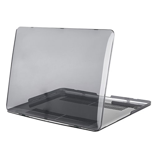 MOSISO MacBook Pro 15 Retina Hülle (NO CD-ROM Drive) - Ultra Slim Hochwertige Plastik Hartschale Tasche Schutzhülle Snap Case für MacBook Pro 15 Zoll with Retina Display (Model A1398), Transparent Schwarz