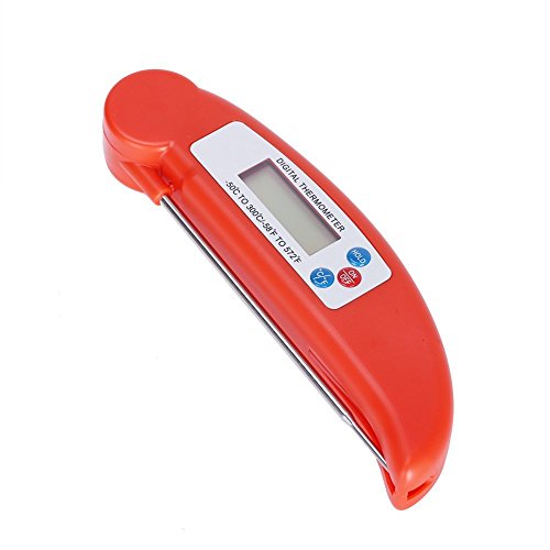 Digital Thermometer – TOOGOO(R) Digital Kueche Thermometer Temperaturmessgeraet Probe Tester mit LCD-Display Lebensmittel Essen und Trinken Getraenke Steak Grill Fleisch – Rot - 3