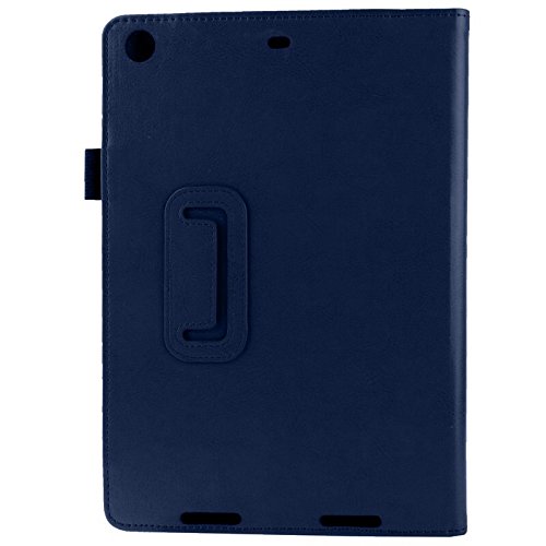gada – PREMIUM Apple iPad Air Leder-Imitat tasche mit praktischer Standfunktion in schickem dunklen Blau inkl. kostenloser Displayfolie und Touch Pen - 3
