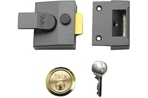 YALE YALP85DMGSC P-85-DMG-SC-40-Deadlocking Nightlatch Finish, High Security with Automatic Deadlock, Dark Metallic Gray, 40