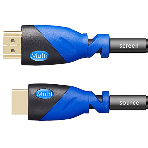 Multi Kabel- High Speed HDMI Kabel mit Ethernet (2m)1.4a / 2.0 kompatibel – unterstützt Full HD 3D & Audio Return Channel-[Die Späteste HDMI Version Verfügbar] 2 Meter - 4