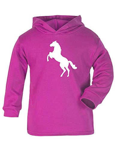 Horse Baby/kids Hoodie Cerise & White 2 - 3 Years