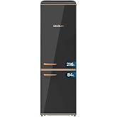 Cecotec Bolero CoolMarket Combi Origin 300 Black E Refrigerator with 2 Doors Retro 300 L Height 191 cm and Width 60 cm, Tempe